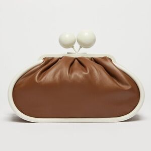 Weekend Max Mara Brown and Cream Clutch